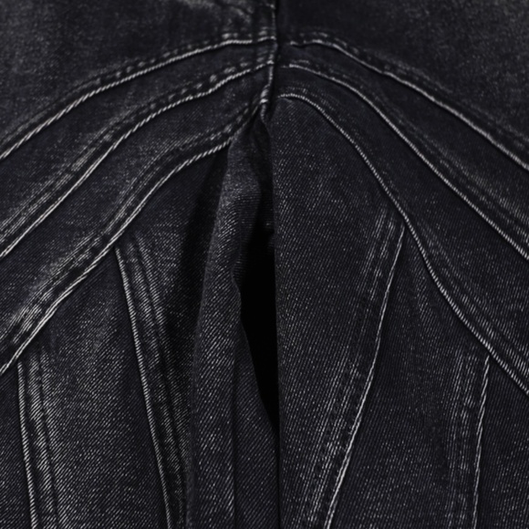 No Faith Studios Heavy Black Wave Wavy Denim Jeans. - Picture 5 of 8